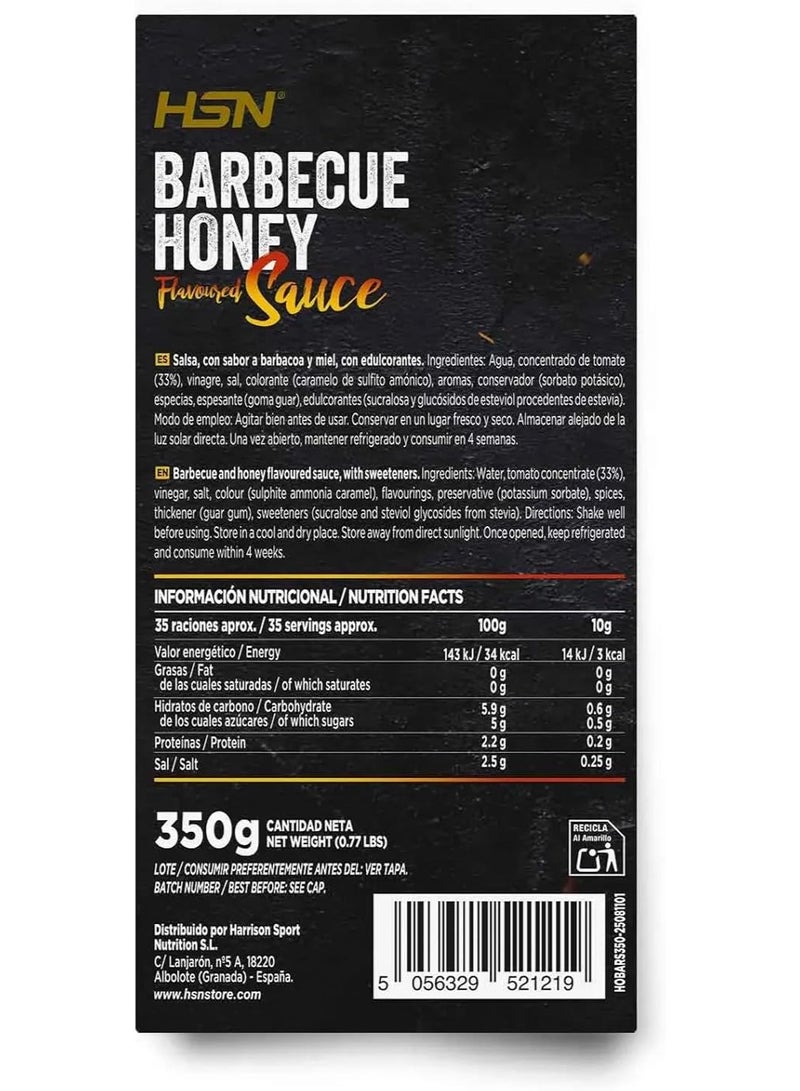 أتش أس أن صلصة باربيكيو بالعسل الصحية من HSN - 0% دهون، 100% نكهة - من HSN | 350 غرام | قليلة السكريات والسعرات الحرارية | استخدام محدود للمواد المضافة | غطاء مانع للتسرب | مناسبة للنباتيين، وأنظمة الكيتو، والأنظمة الغذائية الخالية من الغلوتين - Image 2